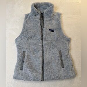 Patagonia Fleece Vest Womens M Gray Full Zip Sherpa Pile Jacket